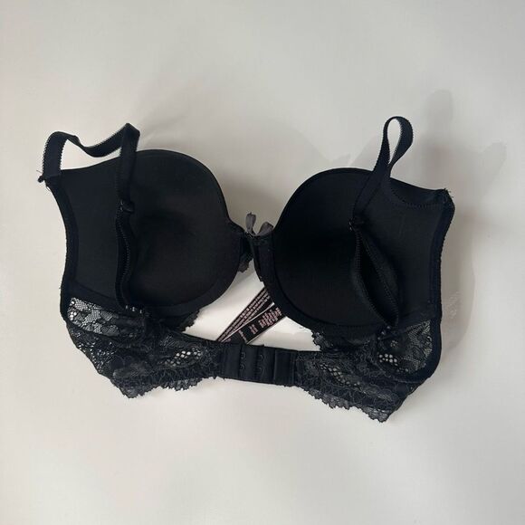 Victoria’s Secret Dream Angels Lace Push Up Black Bra size 32C - Picture 11 of 12
